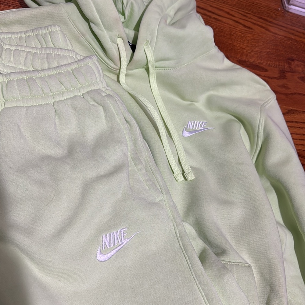 Lime Green Nike Hoodie AND Sweatpants, Men’s Size Small